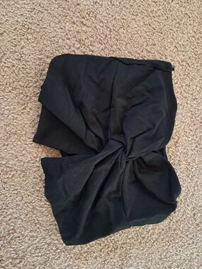 Butter Black Twist-Front Crop Top